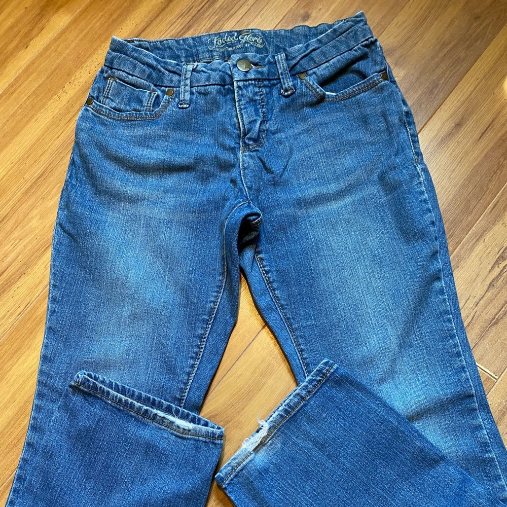 Woman’s petite size 4 jeans by Faded Glory, boot cut